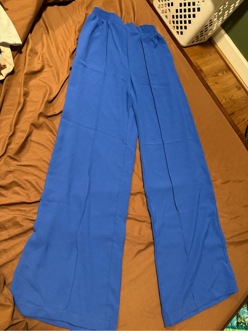 SHEIN Cobalt Blue Wide Leg Pull on Pants XS
